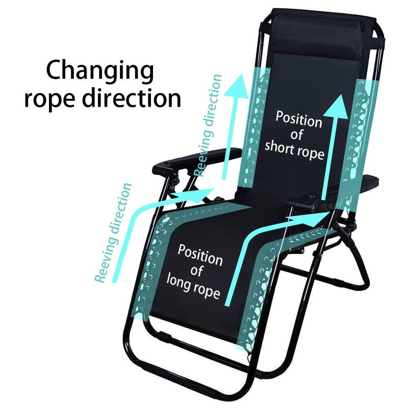 MansWill 4 Pcs Replacement Cord for Zero Gravity Chair, Universal