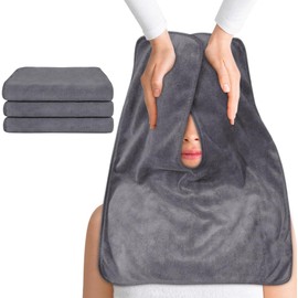 SINLAND - Toallas de microfibra para esteticistas faciales para quitar máscaras faciales, tela facial suave con diseño dividido, toallas de spa para masaje de vapor facial y limpieza