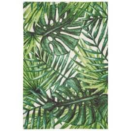 DECOMALL 2'x3' Door Mat Small Outdoor Rugs for Porch Patio Balcony Deck Yard, Tropical Plants Palm Leaf, 24"x36"