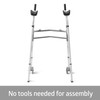 Medline Upright Walker with 5” Dual Wheels, Forearm Walker with