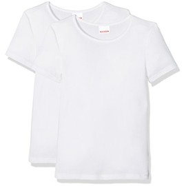 Damart – Set di 2 Magliette da Ragazza, Maniche Corte, Termiche – Grado di Calore 2, Bambino, Maglia Termica, 46705, Bianco (Blanc), 4 Anni