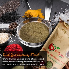 NY Spice Shop Lamb Gyro Greek Seasoning Blend - Savory Herb & Spice Mix for Cooking – Gyros Grek Seasonings Spices (6 Oz)