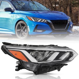 TUSDAR For Halogen Model Headlight Assembly 2020 2021 2022 Nissan Sentra S/SV OE Style Headlamp Passenger Right Side RH