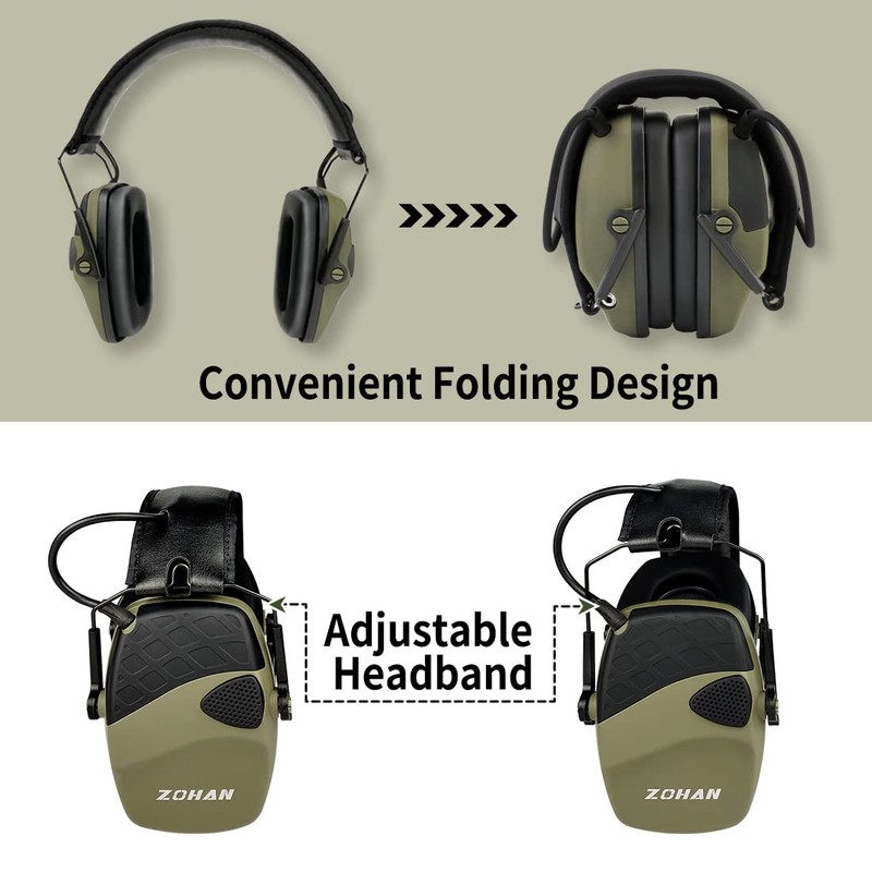 ZOHAN EM054 Electronic Shooting Ear Protection with 4X Sound Amplification