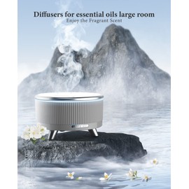 Difusores para aceites esenciales, gran habitación, difusor de aromaterapia, 500 ml, 7 colores cambiados