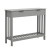 TaoHFE Entryway Table with Storage, Modern Sofa Table with Slatted