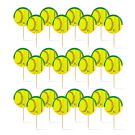 Softball Party Picks (24 Pack) Girl's Fastpitch Softball, Extra Innings Collection by Havercamp