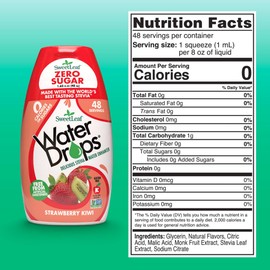 SweetLeaf Water Flavoring Drops - Stevia Water Enhancer, Sugar Free, Zero Calorie Water Additive, Contains Monk Fruit Extract, Gluten Free, Keto Friendly - Strawberry Kiwi, 1.62 Fl Oz (Pack of 2)