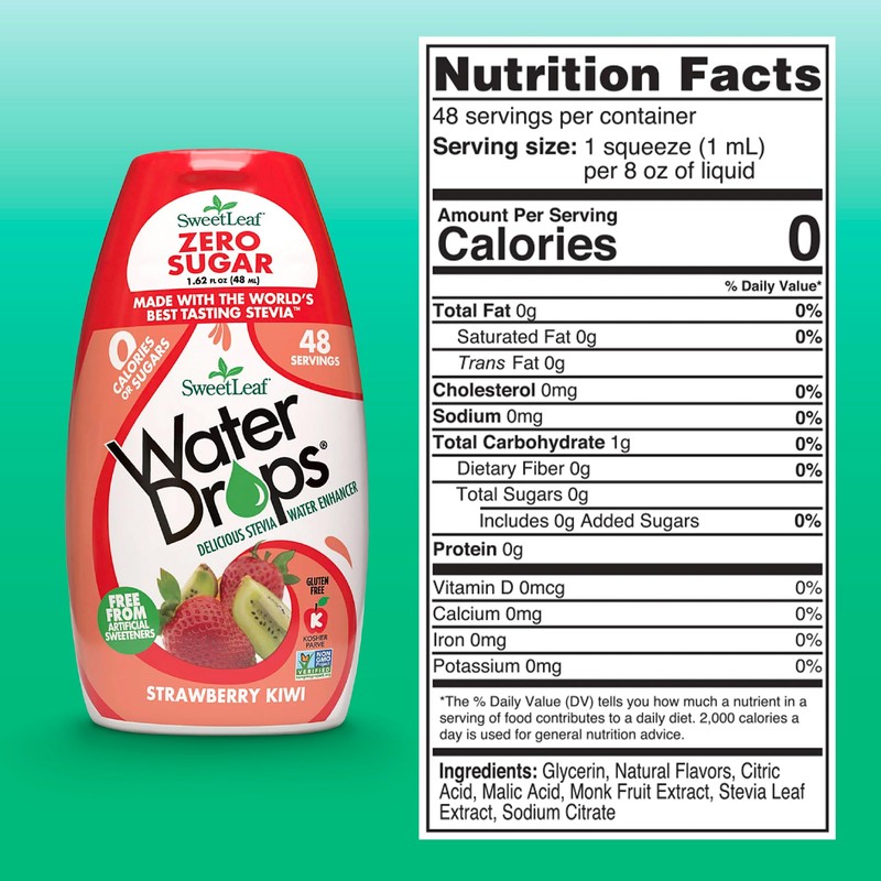 SweetLeaf Water Flavoring Drops - Stevia Water Enhancer, Sugar Free,