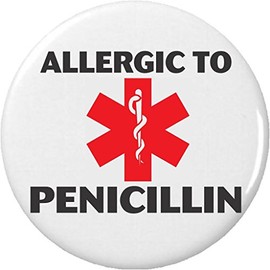 Allergic to PENICILLIN 2.25" Bottle Opener w/Keyring Medical Alert Symbol Allergy Health