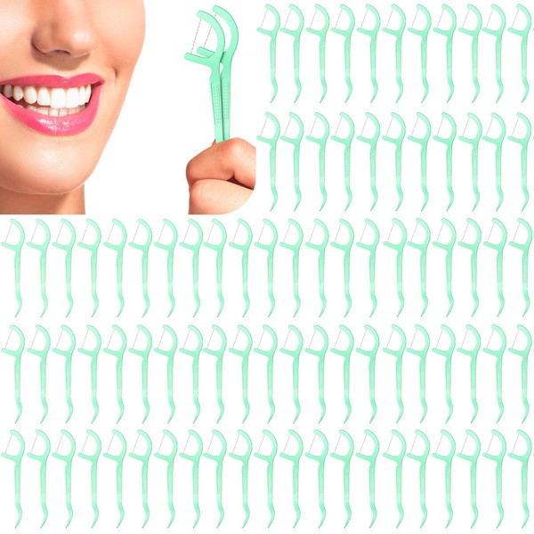 Maxdot 1000 Count Fresh Mint Flavor Dental Flossers Picks Bulk High Toughness Dental Floss Picks Tooth Picks Flossing System for Adults Family Travel Tight Spaces Teeth Cleaning