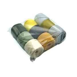 T-Shirt Yarn Fettuccini Zpagetti Set - 9 Balls Total 196 Metres - T-Shirt Yarn Kit for Crocheting - Ribbon Yarn 100% Cotton - Knitting Yarn Ball - Organic T-Yarn - Macrame T-Yarn Angelina