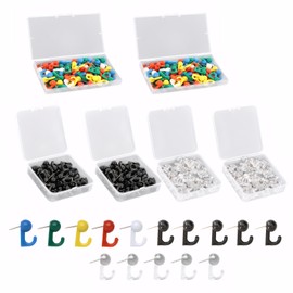300PCS Push Pins for Wall, Decorative Push Pins for Bulletin Board, Transparent, Suitable for Photo Wall, Bulletin Board, Home Wall, Home Office, Reusable (50PCS*6Boxes)