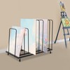 Sallurmose Art Storage Rack with Wheels,9-Section Art Drying Rack Metal