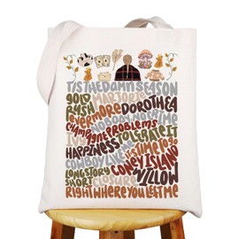 WZMPA Evermore Canvas Tote Bag Singer Album Gift Song Lyric Reusable Shoulder Bag Singer Merchandise, Tis the Damn Tg, Large