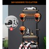 Motorcycle Helmet Rack Wall Mount, Retro Rust Helmet Holder with