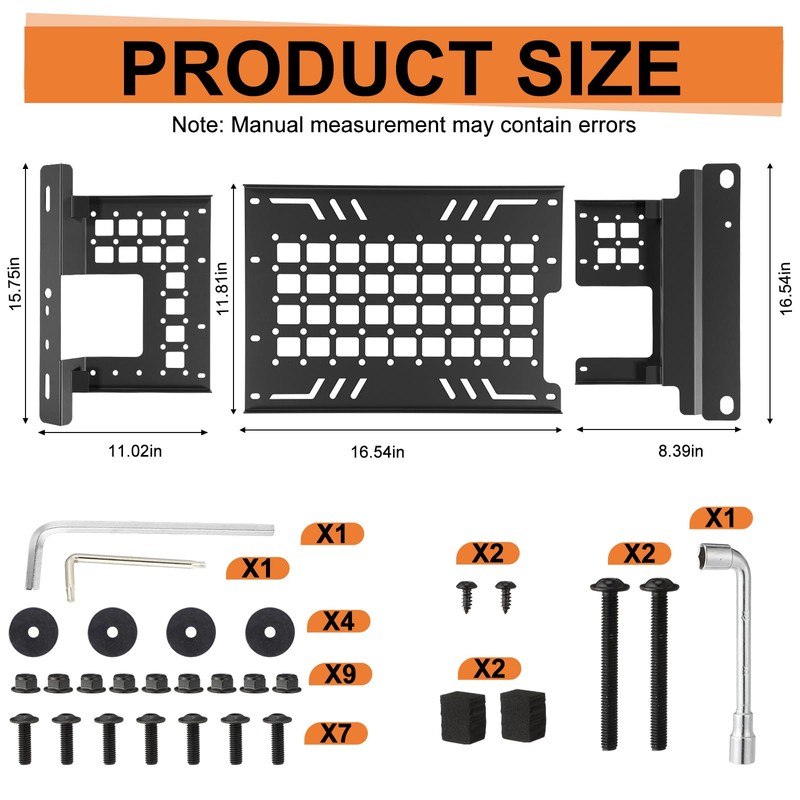 Roof Molle Panel, Compatible with 2007-2018 Jk (Hardtop Models Only),