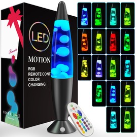 Large LED Color Changing Lamp 17 Colors Black Liquid Motion Lamp with Remote 16 Inch Relax Night Light for Kids Adults Mood Light for Bedroom Living Room Office Classic Motion Table Lamp Home Decor