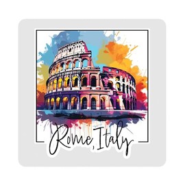 Rome Italy Design A Souvenir 4x4-Inch Coaster Acrylic 4 Pack