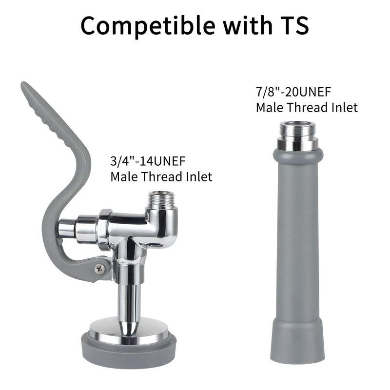 KWODE Pre-rinse Spray Valve Commercial Sink Sprayer Replacement Head for