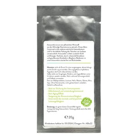 Dr. Heilbronner - Premium Organic Astaxanthin PUR Powder from Vitalgae I Airtight Bag with Measuring Spoon I Ideal Addition for Salads Bowls Protein Shakes, Yoghurts I Antioxidants High Dose