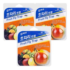 Killpap fruit fly trap attractant 15ml 3 pieces fruit-shaped organic acid attractant / 킬파프 초파리 트랩 유인제 15ml 3개 과일모양 유기산 유인제