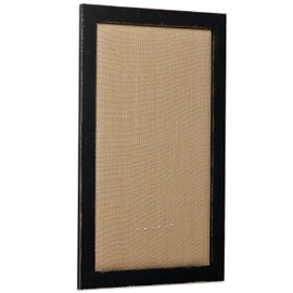 Black Framed Linen Cork Bulletin Board, Large Pin Boards for Walls 18 X 29 Inches, Vision Board Wall Organizer Display Board for Photos, Notice Message Board for Office Home Kitchen Decorative