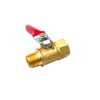 3 Pcs 1/4 Npt Brass Ball Valves,1/4 Inch Male to