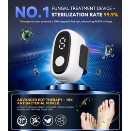 LOZLTX New Nagepilz Laser mit Zeitmessgerät Nagelpilz Lasrgeät【21Tage schnell wirkende】【3 Blau 1 Infrarot-Upgrade】Laser NagelilzNaelpilz Testsieger