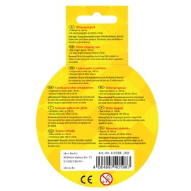 Idena 40198 Skipping Rope with Sparkling Nub Handles for Children, in Colourful Colours, Length 1.9 m, for Leisure Sports, for Movement Games and Various Tricks