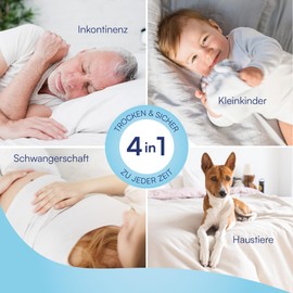 WeVida® Protect Waterproof Mattress Protector - Oeko-Tex® Certified, Washable Incontinence Pad, Cool & Dry Bamboo Bed Protector (140 x 200 cm)