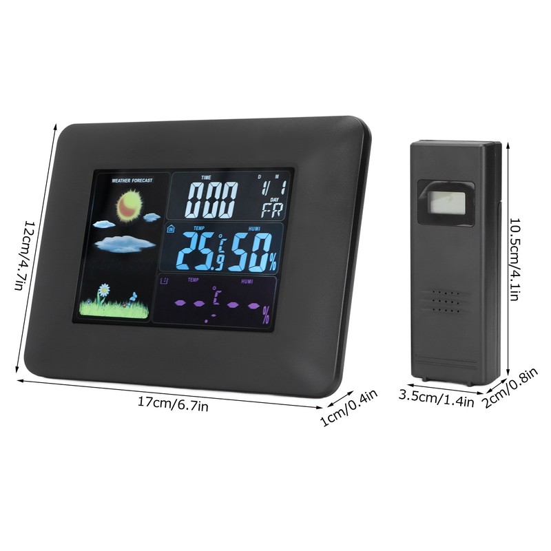 Digital Wireless Weather Station Indoor Outdoor Thermometer with Sensor Temperature