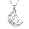 HARMONY BOLA Sobriety Gift 925 Sterling Silver Necklace with Alcoholics