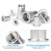 Vmuter 224Pcs Metric Rivet Nut Kits, 304(18-8) Stainless Steel Flat