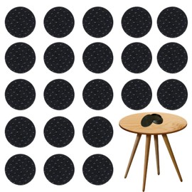 48 Pcs Non-Slip Furniture Pads (21mm), Duty Sticky Grippers for Chairs, Sofas & Tables, Protects Hardwood, Tile, Laminate Floors, Black Anti-Slip Floor Protectors for Noise Reduction & Scratche