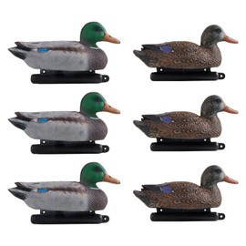 VEVOR Duck Decoys, Realistic Floating Duck Decoys, Weight Forward Swim, Plastic Duck Hunting Decoy Outdoor for Huntings, for Pool, Pond, and Lake, Garden Yard Decoration, Easy to Carry and Use, 6-Pack