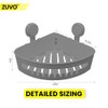 Zuvo Shower Shelf Suction Cup No-Drilling - Enhance Shower Storage