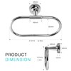JASSFERRY Wall Mounted Oval Towel Ring Luxury Modern Design Bath