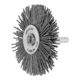 Lessmann Round Brush with 6mm Shank for Removing Rust, Paint, Etc. Dimensions 70 x 12 mm 417543
