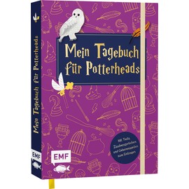 Mein Tagebuch für Potterheads!: Mit Tests, Zaubersprüchen, Steckbrief, Rätsel- und Geheimnisseiten zum Eintragen – Mit Goldfolie auf dem Cover, durchgehend farbig illustriert und linierten Seiten