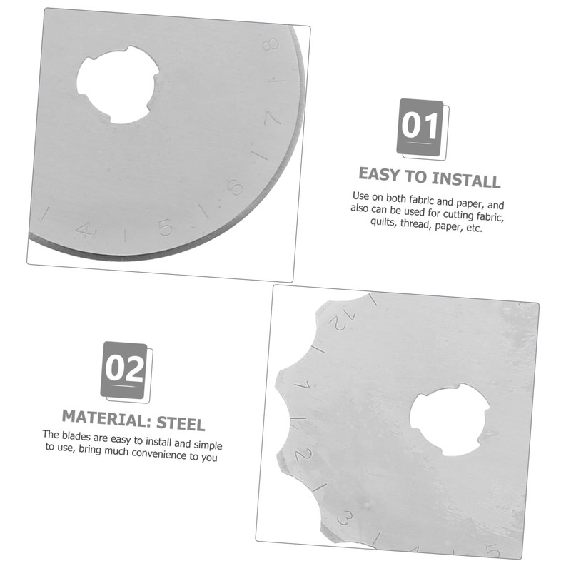 Gadpiparty 4sets Rotary Cutter Blades for Quilting Sewing Durable Replacement