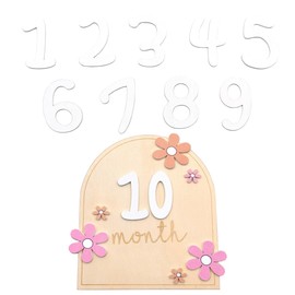 1 Set Baby Monthly Milestone Cards with Glue Points Flower-Styled Baby Monthly Milestone Markers New Parents Gift Set Newborn Infants 0-12 Months Growth Recording