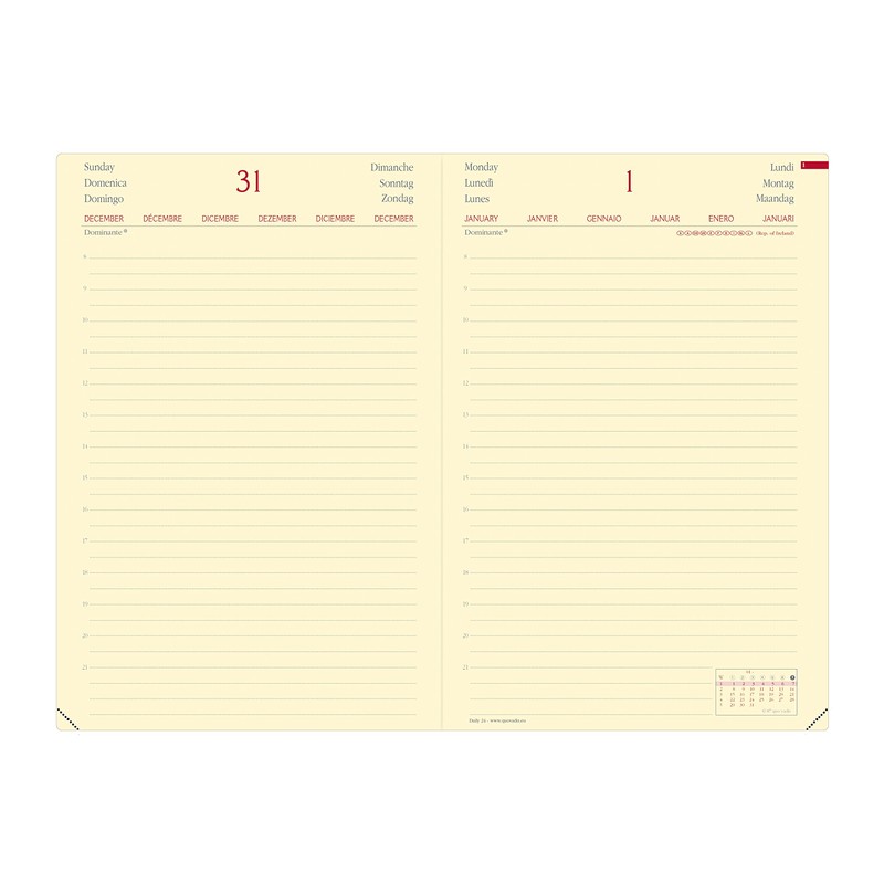 Daily 24 VZ Silk Marine: Appointment Calendar Table Format