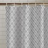 Catherine Lansfield Aztec Diamond180x180cm Shower Curtain Panel Silver Grey