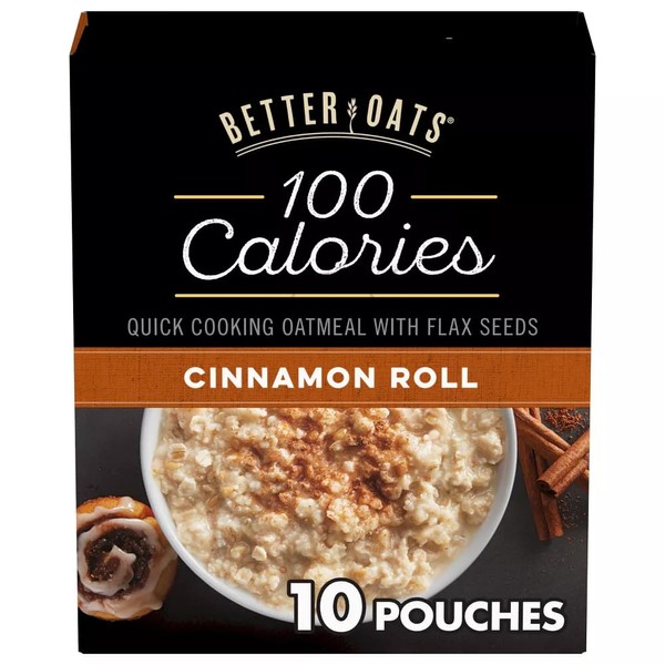 Better Oats OAT FIT Instant Oatmeal CINNAMON ROLL 9.8oz (3 Pack)