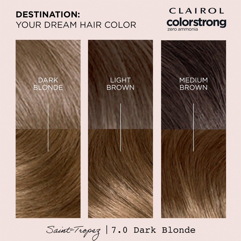 Clairol ColorStrong Permanent Zero Ammonia Hair Dye, 7.0 Dark Blonde