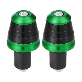 TUCKBOLD Motorcycle Handlebar End Plug Aluminum Alloy 18mm-20mm 0.71"-0.79" 33.5mm OD Fashionable | Front Handle Bar Grips Cap Gear Balanced Plug Green 1 Pair
