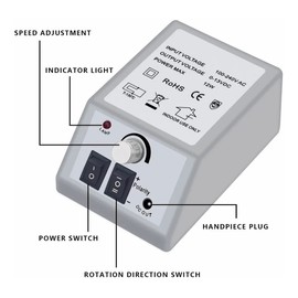 Taladro de Uñas Electrico, 6 en 1 Drill para Uñas Profesional, 20000rpm Kit de Pulidora para Uñas con Bandas de Lijado, Esmeril para Uñas Acrílicas para Manicura Pedicura de Uso Doméstico Salón-Gris