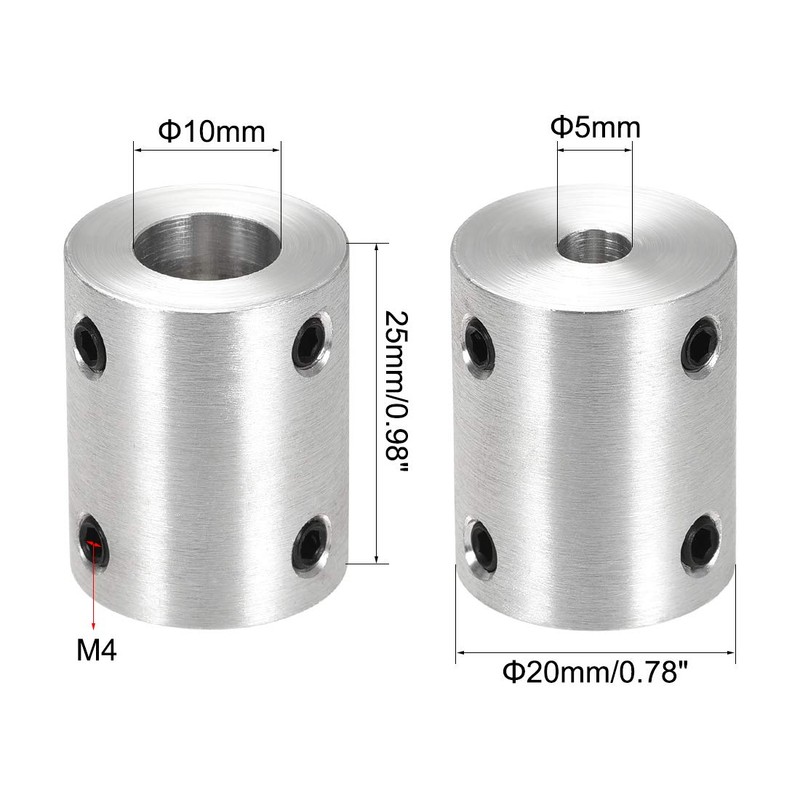 sourcing map Shaft Coupling Connector 5 mm to 10 mm