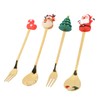 Christmas Spoons Forks Stainless Steel Cute Stylish Christmas Tableware Set